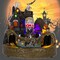 Animated Halloween Train Village Set with Ghosts - LED Lights (Multicolor)